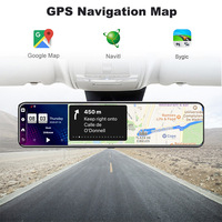 OBEPEAK D91 12 "lusterko wsteczne samochodowe z wideorejestratorem lustro 4G Android 8.1 kamera na deskę rozdzielczą nawigacja GPS ADAS Full HD 1080P wideo samochodowe kamera do rejestracji wideo rejestratory 3